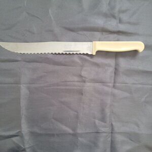 Quikut 13" Serrated Bread Knife With Ivory Handle Stainless Steel